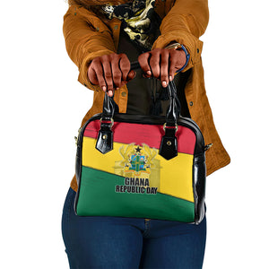 Ghana Republic Day Shoulder Handbag Ghanaian Pride Flag Colors With Coat Of Arms And Black Star