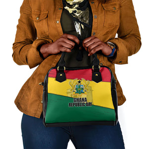 Ghana Republic Day Shoulder Handbag Ghanaian Pride Flag Colors With Coat Of Arms And Black Star