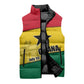 Ghana Republic Day Sleeveless Puffer Jacket Ghanaian Pride Flag Colors With Coat Of Arms And Black Star