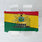 Ghana Republic Day Tablecloth Ghanaian Pride Flag Colors With Coat Of Arms And Black Star