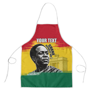 Personalized Ghana Republic Day Apron Kwame Nkrumah Vintage Portrait Art - July 1st Theme