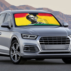 Personalized Ghana Republic Day Auto Sun Shade Kwame Nkrumah Vintage Portrait Art - July 1st Theme