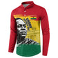 Personalized Ghana Republic Day Button Sweatshirt Kwame Nkrumah Vintage Portrait Art - July 1st Theme