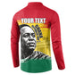 Personalized Ghana Republic Day Button Sweatshirt Kwame Nkrumah Vintage Portrait Art - July 1st Theme