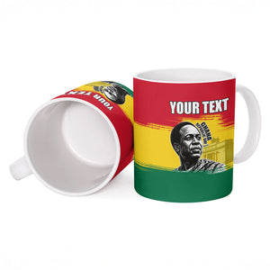 Personalized Ghana Republic Day Ceramic Mug Kwame Nkrumah Vintage Portrait Art - July 1st Theme
