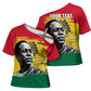 Personalized Ghana Republic Day Cross Shoulder Shirt Kwame Nkrumah Vintage Portrait Art - July 1st Theme