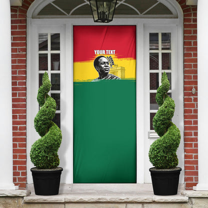 Personalized Ghana Republic Day Door Cover Kwame Nkrumah Vintage Portrait Art - July 1st Theme