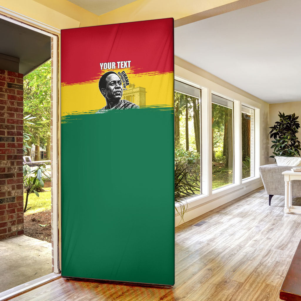 Personalized Ghana Republic Day Door Cover Kwame Nkrumah Vintage Portrait Art - July 1st Theme