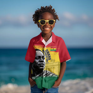 Personalized Ghana Republic Day Kid Hawaiian Shirt Kwame Nkrumah Vintage Portrait Art - July 1st Theme