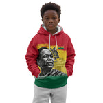 Personalized Ghana Republic Day Kid Hoodie Kwame Nkrumah Vintage Portrait Art - July 1st Theme