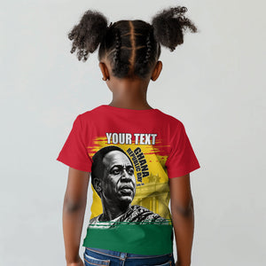 Personalized Ghana Republic Day Kid T shirt Kwame Nkrumah Vintage Portrait Art - July 1st Theme