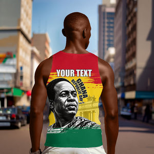 Personalized Ghana Republic Day Men Tank Top Kwame Nkrumah Vintage Portrait Art - July 1st Theme