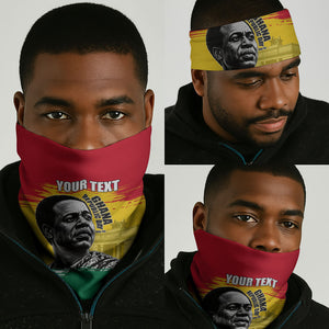 Personalized Ghana Republic Day Neck Gaiter Kwame Nkrumah Vintage Portrait Art - July 1st Theme