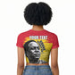 Personalized Ghana Republic Day Raglan Cropped T shirt Kwame Nkrumah Vintage Portrait Art - July 1st Theme