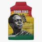 Personalized Ghana Republic Day Sleeveless Puffer Jacket Kwame Nkrumah Vintage Portrait Art - July 1st Theme