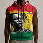 Personalized Ghana Republic Day Sleeveless Zip Hoodie Kwame Nkrumah Vintage Portrait Art - July 1st Theme