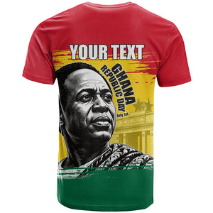 Personalized Ghana Republic Day T shirt Kwame Nkrumah Vintage Portrait Art - July 1st Theme