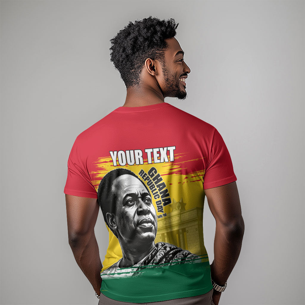Personalized Ghana Republic Day T shirt Kwame Nkrumah Vintage Portrait Art - July 1st Theme