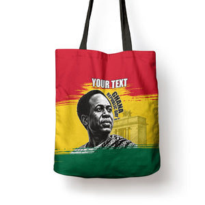 Personalized Ghana Republic Day Tote Bag Kwame Nkrumah Vintage Portrait Art - July 1st Theme
