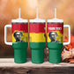 Personalized Ghana Republic Day Tumbler With Handle Kwame Nkrumah Vintage Portrait Art - July 1st Theme