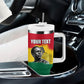 Personalized Ghana Republic Day Tumbler With Handle Kwame Nkrumah Vintage Portrait Art - July 1st Theme