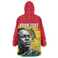 Personalized Ghana Republic Day Wearable Blanket Hoodie Kwame Nkrumah Vintage Portrait Art - July 1st Theme