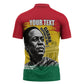 Personalized Ghana Republic Day Zipper Polo Shirt Kwame Nkrumah Vintage Portrait Art - July 1st Theme