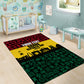 Personalized Ghana Republic Day Area Rug Adinkra Pattern Heritage Silhouette African Culture Art