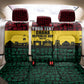 Personalized Ghana Republic Day Back Car Seat Cover Adinkra Pattern Heritage Silhouette African Culture Art