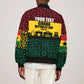Personalized Ghana Republic Day Bomber Jacket Adinkra Pattern Heritage Silhouette African Culture Art