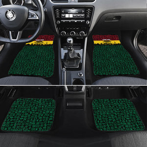 Personalized Ghana Republic Day Car Mats Adinkra Pattern Heritage Silhouette African Culture Art