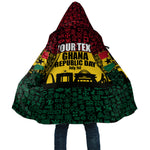 Personalized Ghana Republic Day Cloak Adinkra Pattern Heritage Silhouette African Culture Art