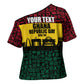 Personalized Ghana Republic Day Cross Shoulder Shirt Adinkra Pattern Heritage Silhouette African Culture Art