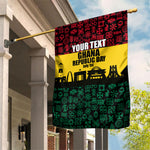 Personalized Ghana Republic Day Garden Flag Adinkra Pattern Heritage Silhouette African Culture Art