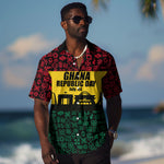 Personalized Ghana Republic Day Hawaiian Shirt Adinkra Pattern Heritage Silhouette African Culture Art