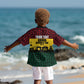 Personalized Ghana Republic Day Kid Hawaiian Shirt Adinkra Pattern Heritage Silhouette African Culture Art