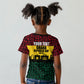 Personalized Ghana Republic Day Kid T shirt Adinkra Pattern Heritage Silhouette African Culture Art