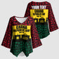 Personalized Ghana Republic Day Kimono Sleeve Blouse Adinkra Pattern Heritage Silhouette African Culture Art