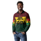 Personalized Ghana Republic Day Long Sleeve Polo Shirt Adinkra Pattern Heritage Silhouette African Culture Art