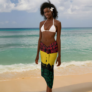 Personalized Ghana Republic Day Sarong Adinkra Pattern Heritage Silhouette African Culture Art