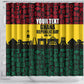 Personalized Ghana Republic Day Shower Curtain Adinkra Pattern Heritage Silhouette African Culture Art