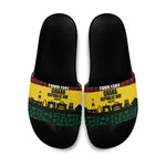 Personalized Ghana Republic Day Slide Sandals Adinkra Pattern Heritage Silhouette African Culture Art