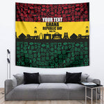 Personalized Ghana Republic Day Tapestry Adinkra Pattern Heritage Silhouette African Culture Art