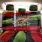 Happy 250th You Still Owe Us Black Pride Back Car Seat Cover Pan African Flag Broken Chains - Statue Of Liberty
