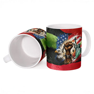 Happy 250th You Still Owe Us Black Pride Ceramic Mug Pan African Flag Broken Chains - Statue Of Liberty