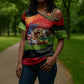 Happy 250th You Still Owe Us Black Pride Cross Shoulder Shirt Pan African Flag Broken Chains - Statue Of Liberty