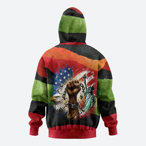 Happy 250th You Still Owe Us Black Pride Hoodie Pan African Flag Broken Chains - Statue Of Liberty