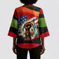 Happy 250th You Still Owe Us Black Pride Kimono Sleeve Blouse Pan African Flag Broken Chains - Statue Of Liberty