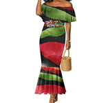 Happy 250th You Still Owe Us Black Pride Mermaid Dress Pan African Flag Broken Chains - Statue Of Liberty