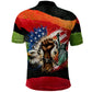 Happy 250th You Still Owe Us Black Pride Polo Shirt Pan African Flag Broken Chains - Statue Of Liberty